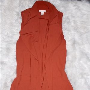 Burnt orange sleeveless vest